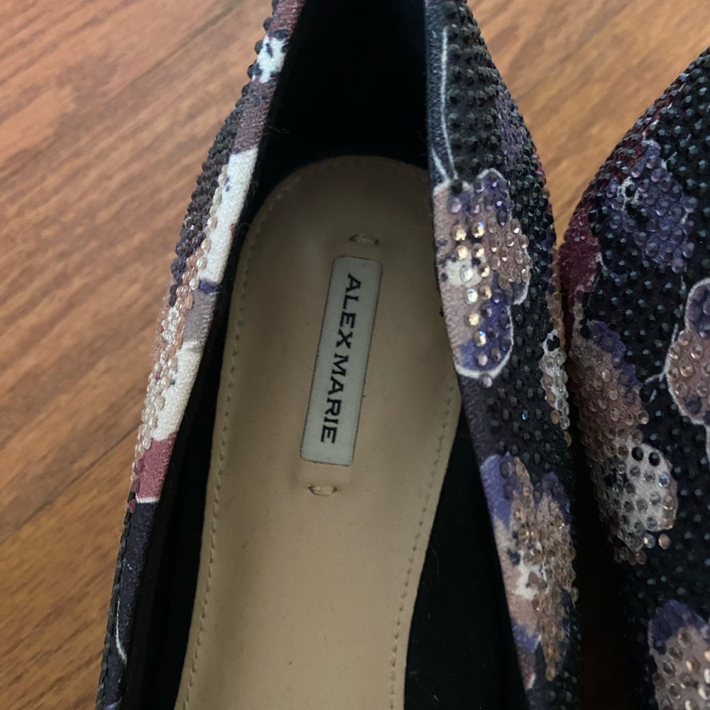 Alex Marie Black and Purple Floral Pumps - Picture 2 of 4